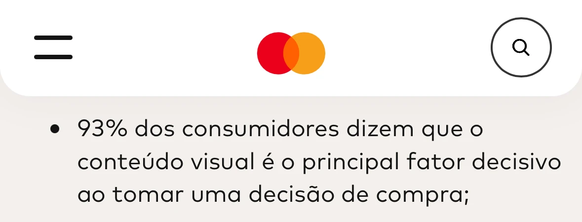 93% dos consumidores dizem que o conteúdo visual é o principal fator decisivo ao tomar uma decisão de compra